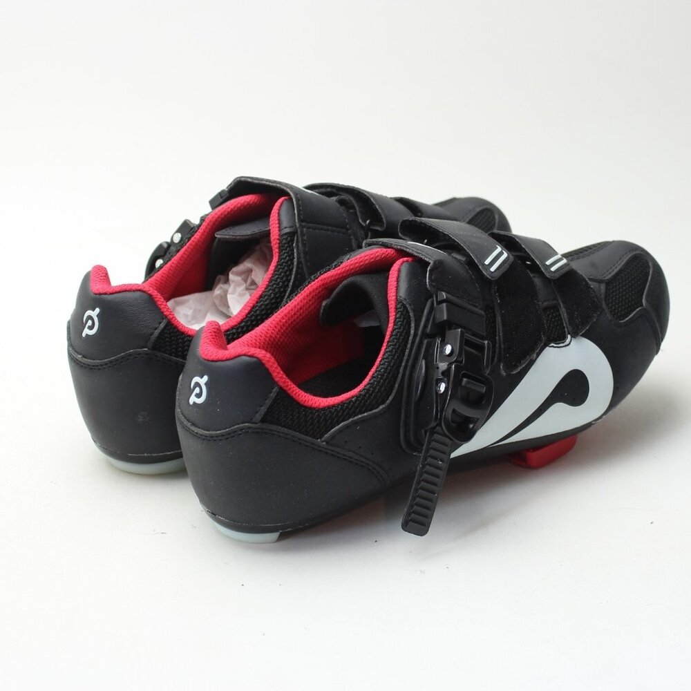 Peloton Black Cycling Shoes with White and Red Accents - Picture 5 of 12